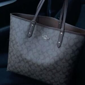 Coach Double face Large grey with black