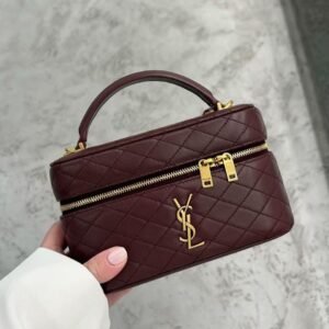 Saint Laurent Gaby Vanity Bag Wine Red