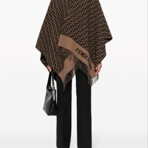 Fendi cape monogram Brown