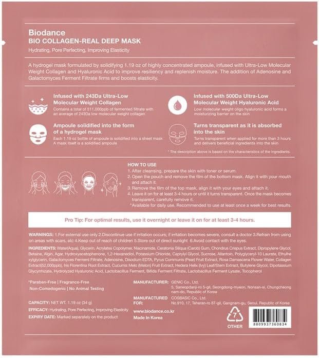 Biodance Bio-Collagen Real Deep Mask – 4 Sheets - Image 9