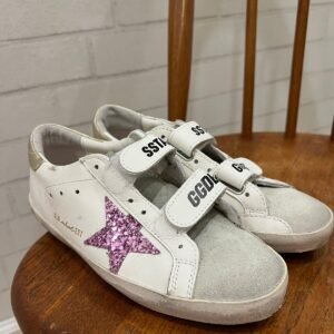 Golden goose kids White with purple star