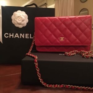 Chanel mini Red with gold hardware