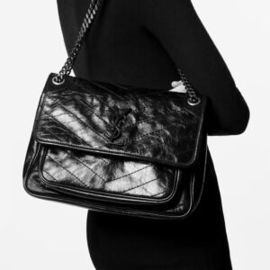 Saint laurent leather niki Black